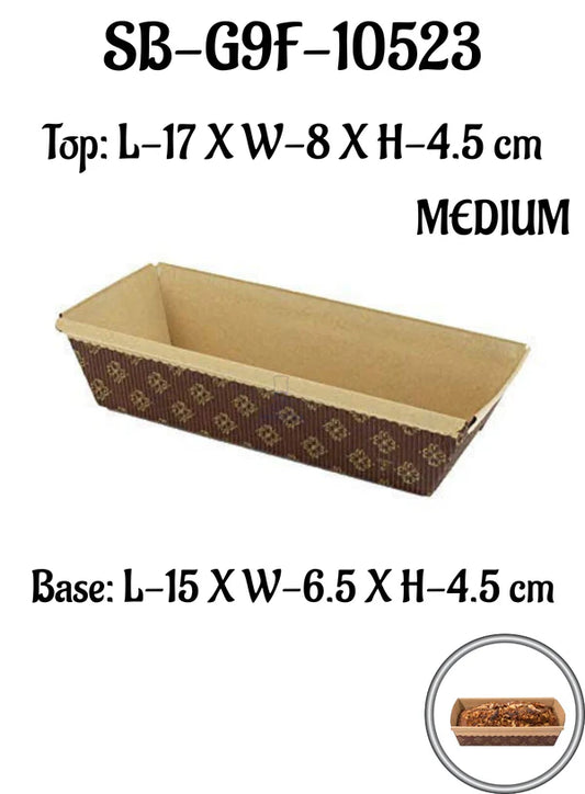 Novacart Bake & Serve Paper Baking Mould - Medium Brown Plum Cake Mould  ( SB-G9F-10523 )