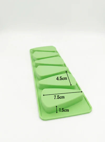 6 Cavity Watermelon Slice Silicone Mould | Non-Stick Mold for Baking & Crafting (SBSM-MB-WSlice)  (ARD)