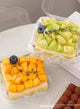 PVC Transparent Square Bento Box with Lid | Cupcake, Muffin & Dessert Packaging Container (SB-GY-205) (MOQ 100 PCS) (U)