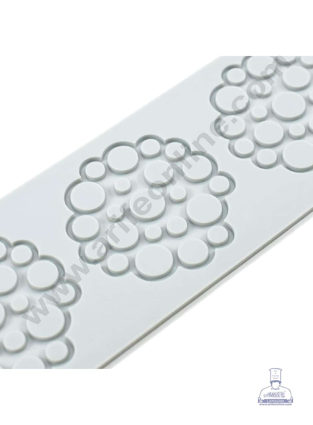 5 Cavity Mini Bubble Holes Cutout Silicone Lace Mould, Cake Decorative Silicone Lace Mat Cake Baking Mat (SBSM-JSC3862)  (MOQ 12 PCS) (EE)