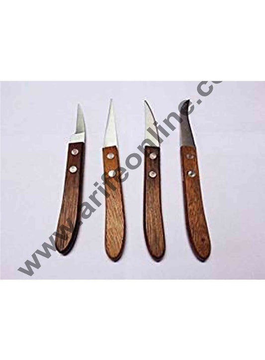 Cake Decor 4Pcs Carving Knives,Fruit & Vegetable Carving Tool Set