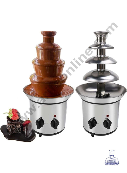 4 Tier Chocolate Fountain - Stainless Steel Machine - Fountain for Parties  (MOQ 3 PCS) (RIDD)