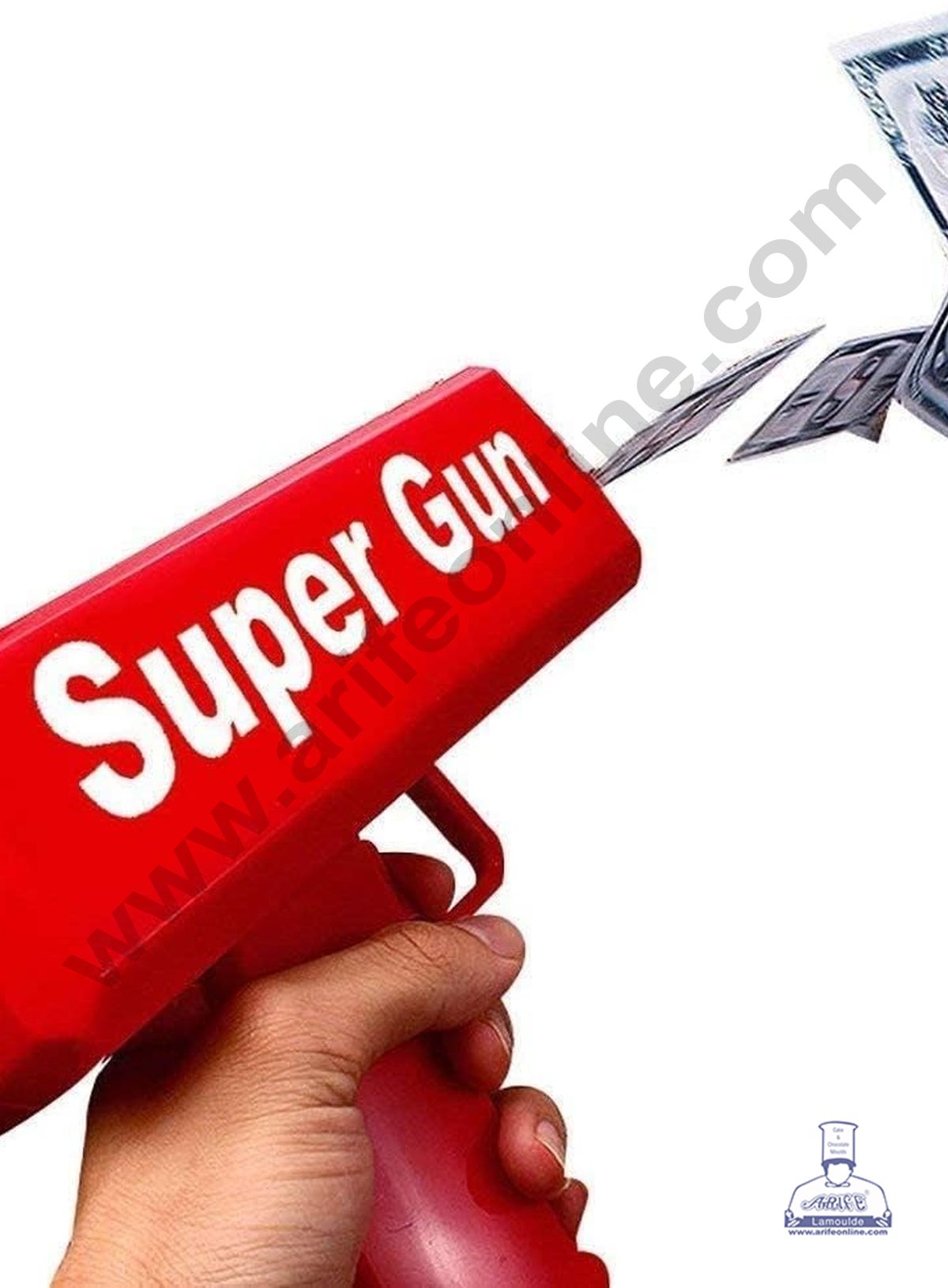 RED Money Gun Shooter Money Dispenser with Fake Money for Birthday Wedding Party, Night Club (MOQ 6 PCS)