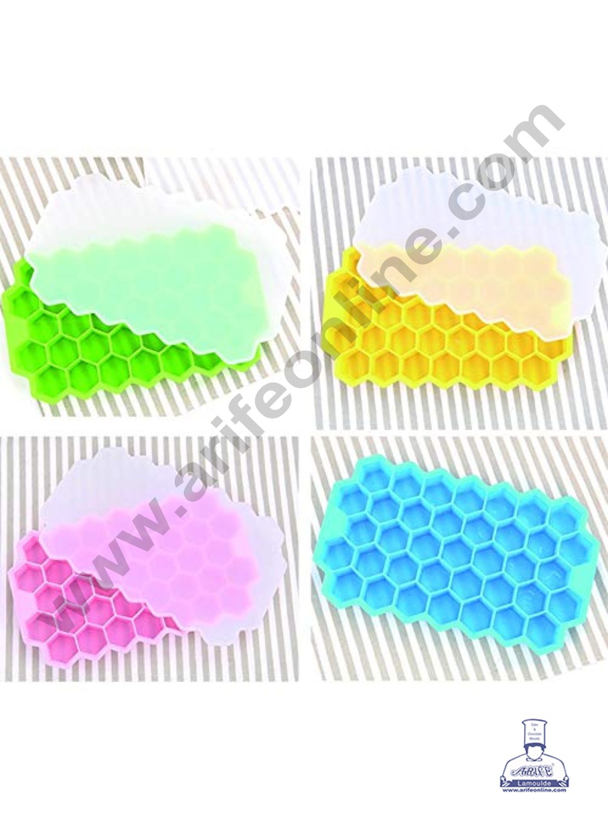 37 Cavity Plastic Honeycomb Shape Ice Cube Tray  (MOQ 12 PCS)  (FD)