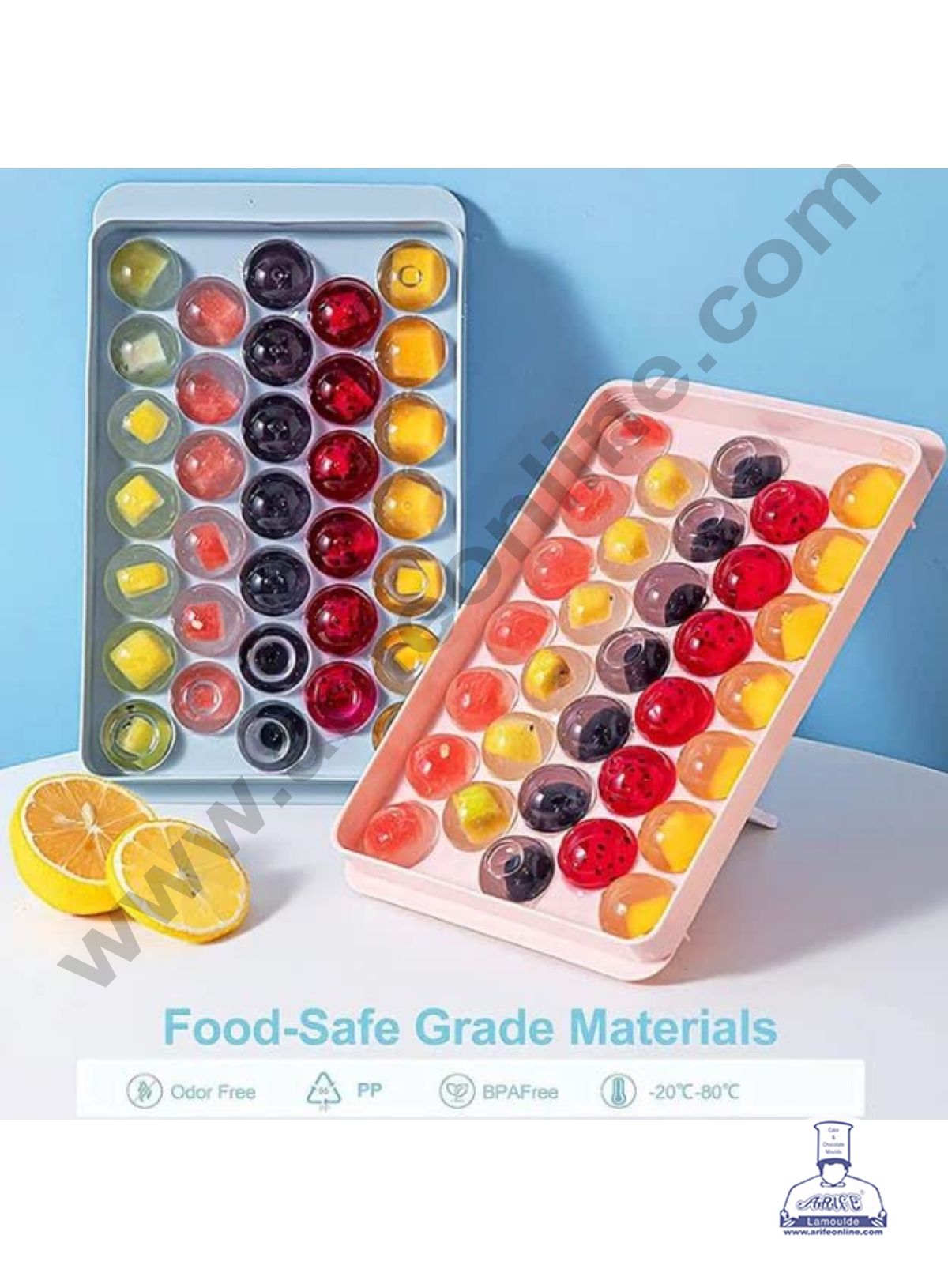 37 Cavity Plastic Honeycomb Shape Ice Cube Tray  (MOQ 12 PCS)  (FD)