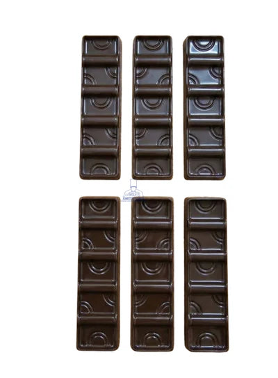 Small Bakers 6 Cavity Polycarbonate Half-Moon Rectangle/Bar Chocolate Mold |SBPS-81|1 Piece| (MOQ 12 PCS) (UD)