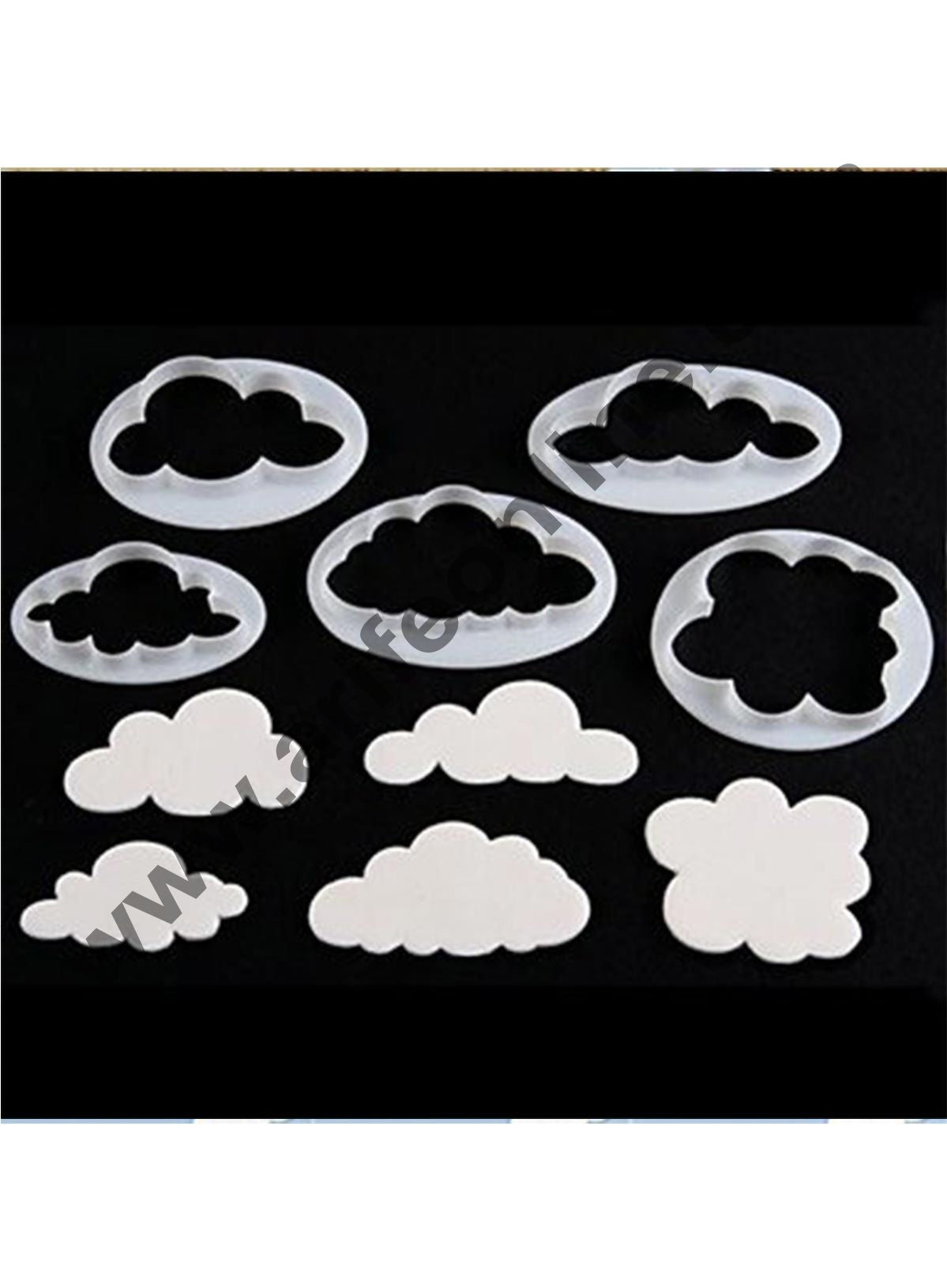 Cake Decor 5PCS Different Plastic Fluffy Cloud Cutters Cookie Cutters Cake Cutters Fondant Cloud Cutters