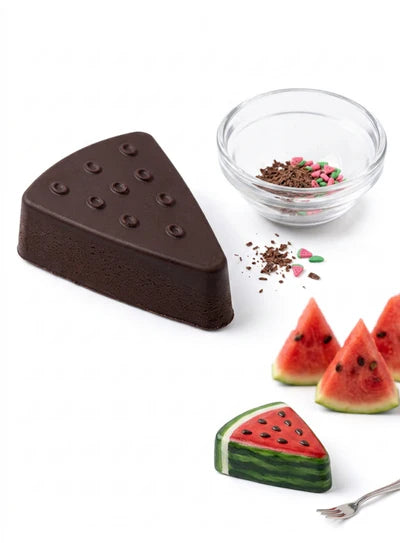 6 Cavity Watermelon Slice Silicone Mould | Non-Stick Mold for Baking & Crafting (SBSM-MB-WSlice)  (ARD)