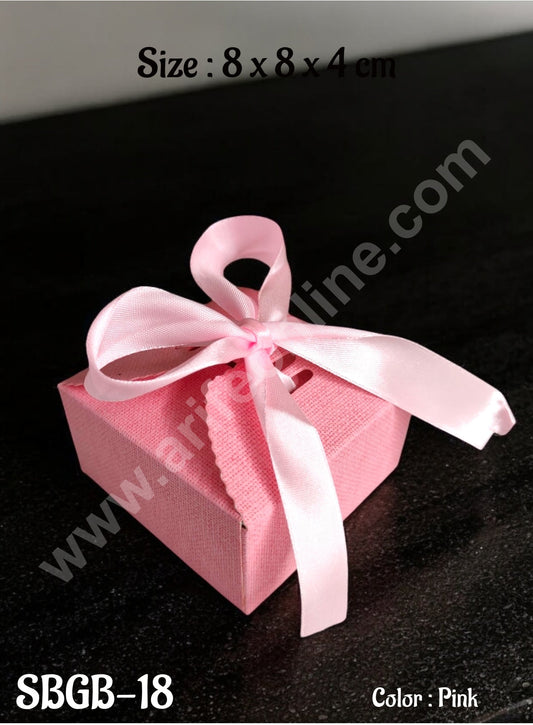 Goodie Bag For Hampers | Chocolate Box Hamper Box 10 Pcs Pack - Pink SBGB-18-P (MOQ 10 PACK)