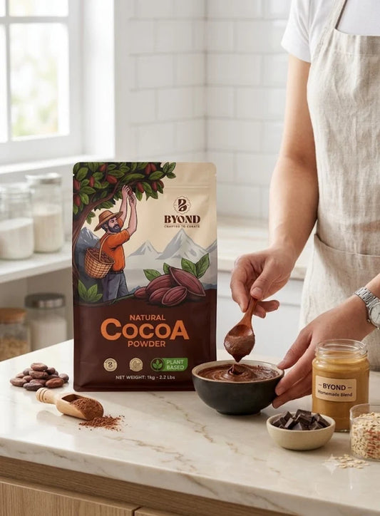 BYOND Natural Cocoa Powder | Premium Cocoa Powder for Baking & Desserts (1 Kg) (Beyond-N-Cocoa)