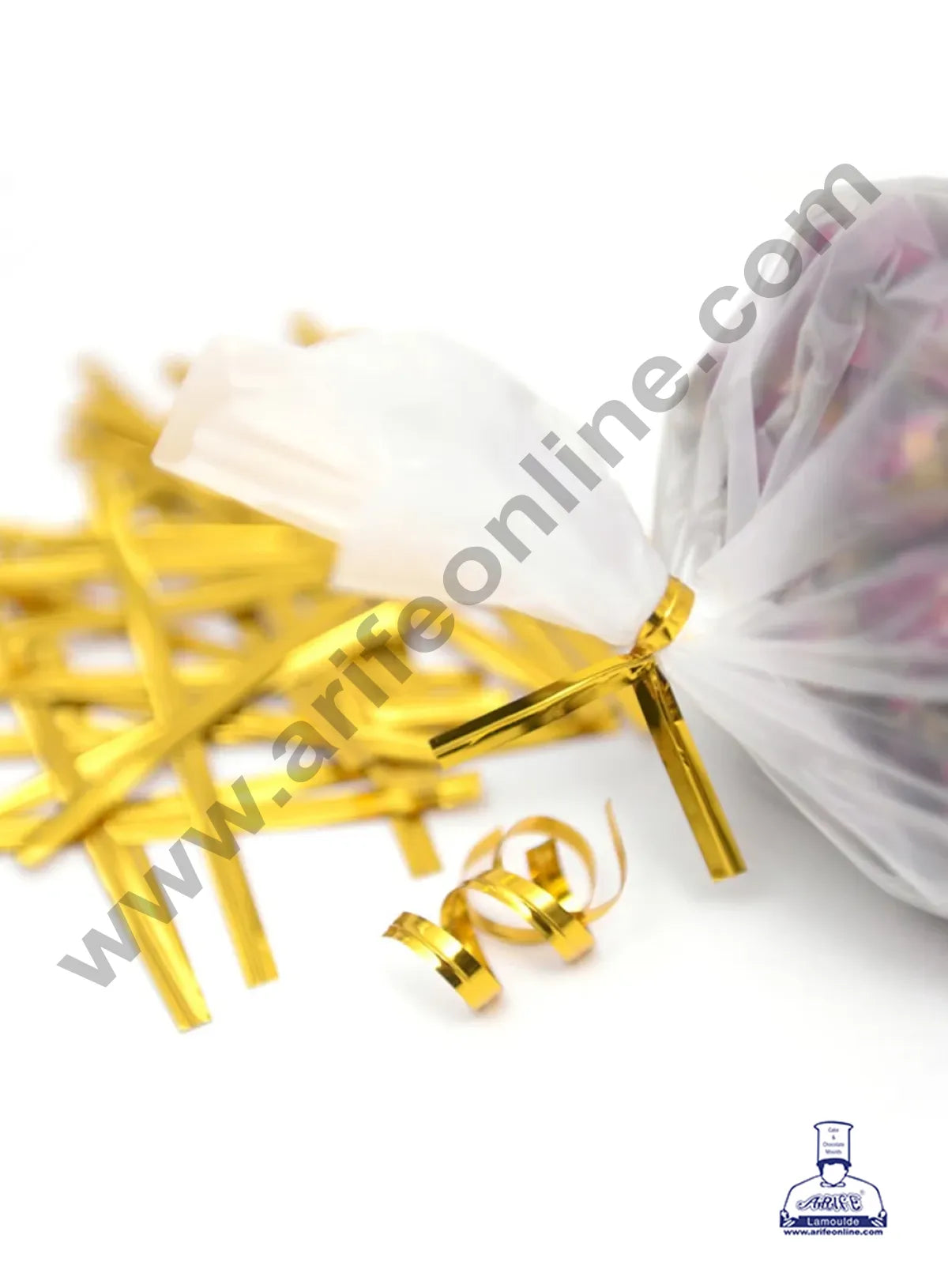Metallic Twist Ties -Metallic Gold (MOQ 50 PCS)  (L)