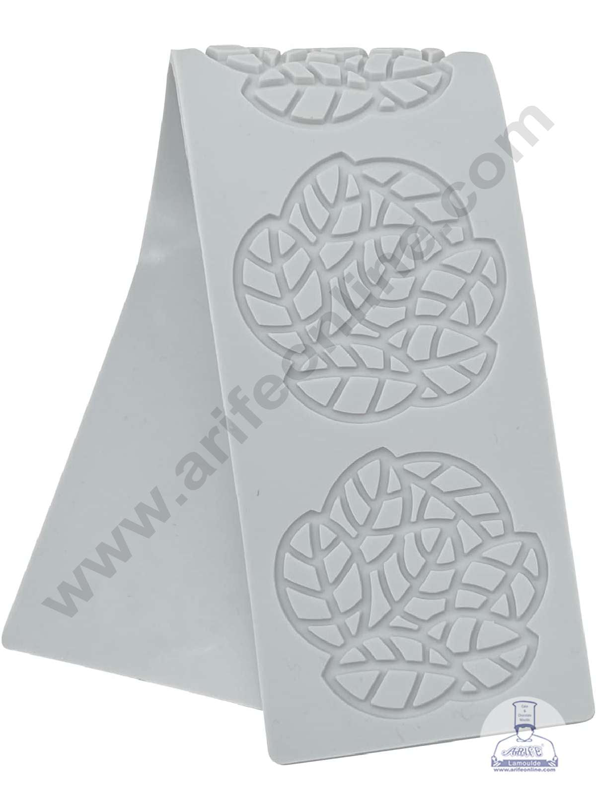 5 Cavity Leaf Flower Cutout Silicone Lace Mould, Cake Decorative Silicone Lace Mat Cake Baking Mat (SBSM-JSC3863) (MOQ 12 PCS) (EE)