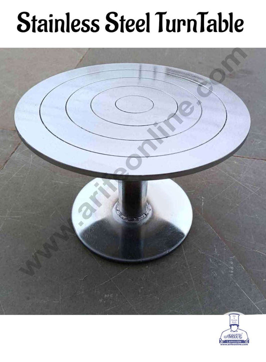 360° Rotating Stainless Steel Cake Turntable (12 Inch) - Heavy (UED)