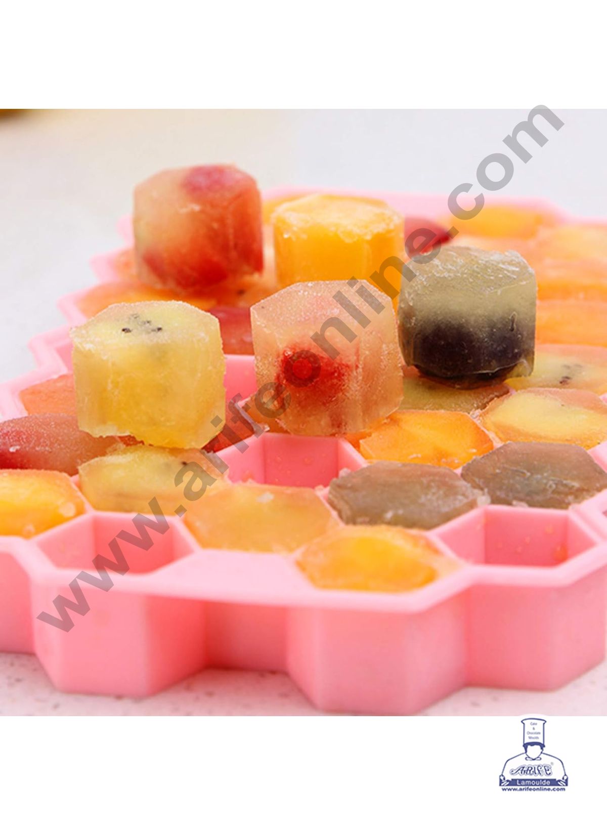 37 Cavity Plastic Honeycomb Shape Ice Cube Tray  (MOQ 12 PCS)  (FD)