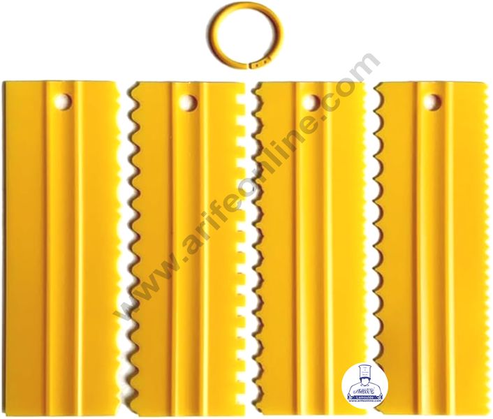 Plastic Icing Comb Scraper Smoother Combo of 4 pcs (MOQ 12 PCS)