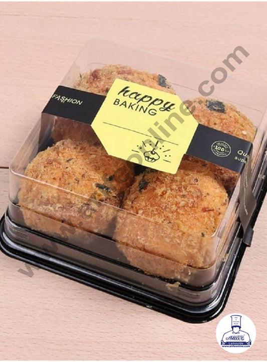 PVC SQUARE PASTRY BOX (B) 4X2" SB-CL12-12 (MOQ 100 PCS) (U)
