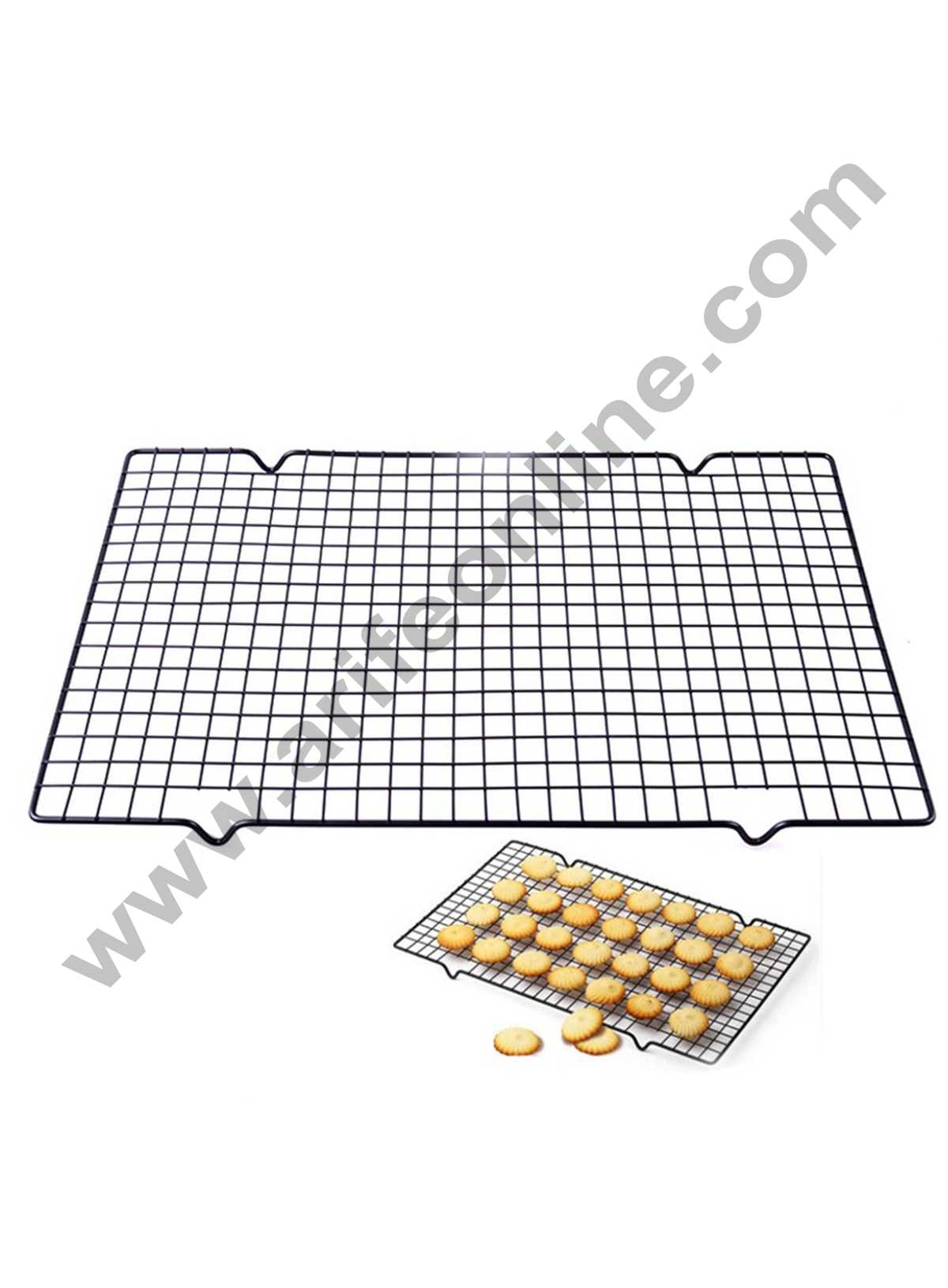 Cake Decor Non Stick Wire Cookie Cooling Rack Oven Safe 40 x 25 x 2 Cm