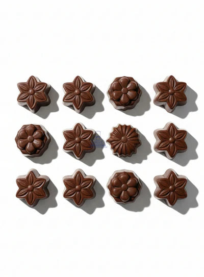 Small Bakers 15-Cavity Flower Polycarbonate Chocolate Mold |SBPS-94|1 Piece (MOQ 12 PCS) (UD)