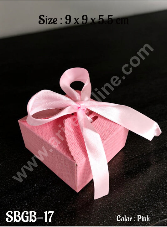 Goodie Bag For Hampers | Chocolate Box Hamper Box 10 Pcs Pack - Pink SBGB-17-P (MOQ 10 PACK)