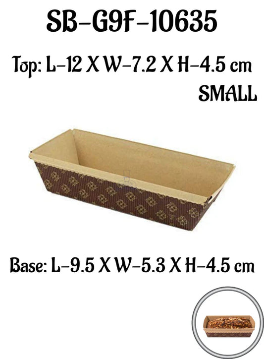 Novacart Bake & Serve Paper Baking Mould - Small Brown Plum Cake Mould 10 Pcs (SB-G9F-10635)