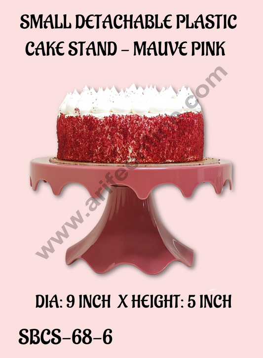 Small Detachable Plastic Cake Stand Drop Shaped| Cupcake Stand | Display Stand - Mauve Pink (MOQ 12 PCS)