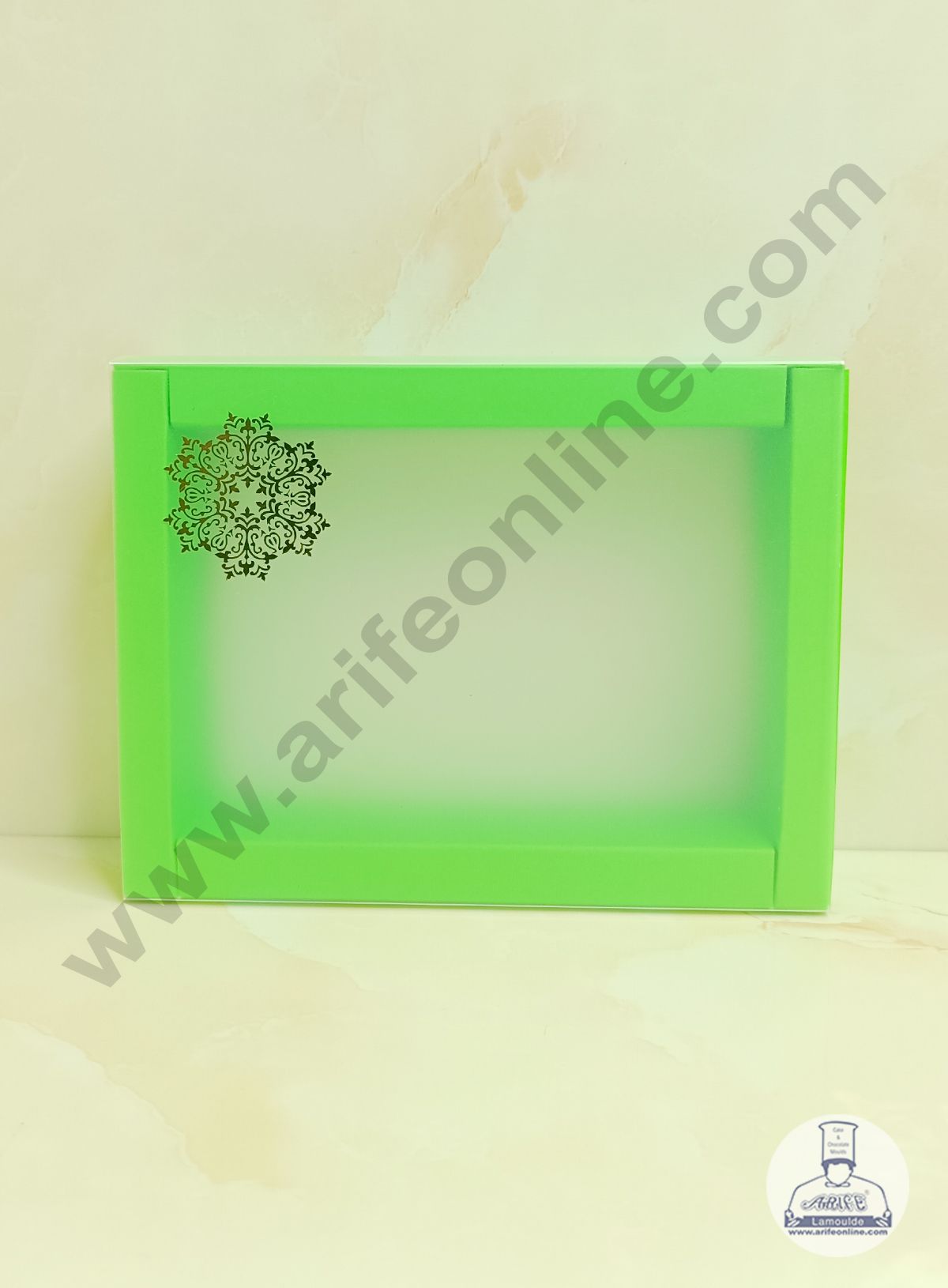 6 Cavity Chocolate Box with Sliding Cover & Cavity ( 10 Piece Pack ) - Green (MOQ 12 PACK)
