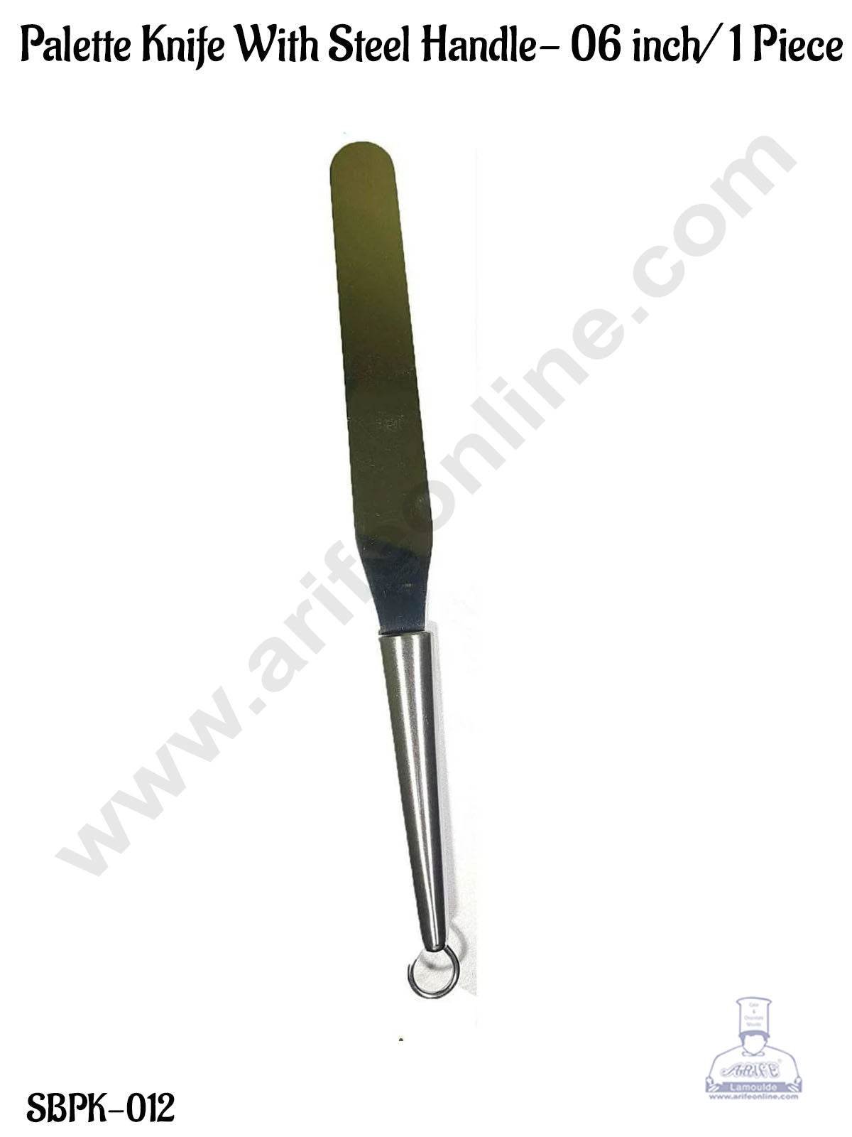 Stainless Steel Cake Palette Knife Icing Spatula With Steel Handle- 6 inch/ 1 Piece (MOQ 12 PCS)(RE)