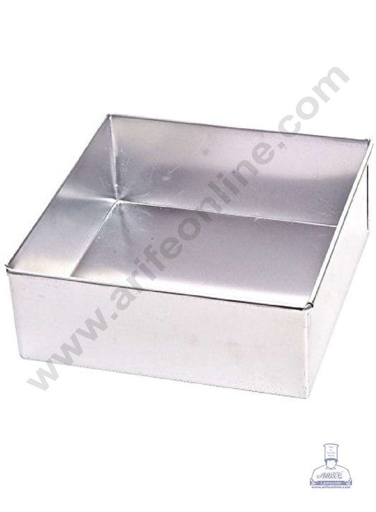 Aluminum Square Cake Mould - 6 in x 2 in (MOQ 12 PCS)