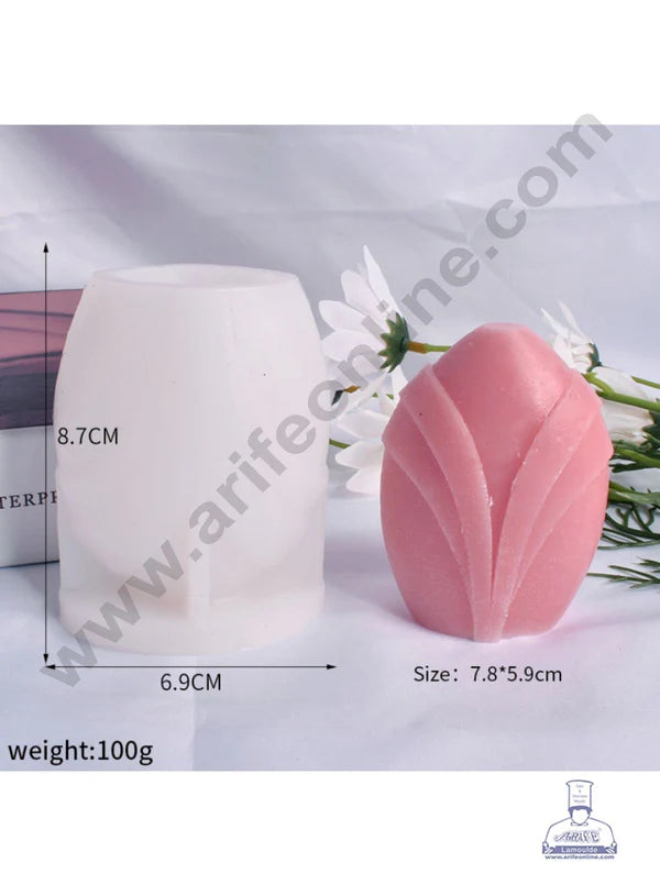 3D Silicon 1 Cavity Tulip Shape Silicon Candle Mould, Silicon Soap Mould (SBSP-DYF7006) - {MOQ 12 PCS} (AMD)