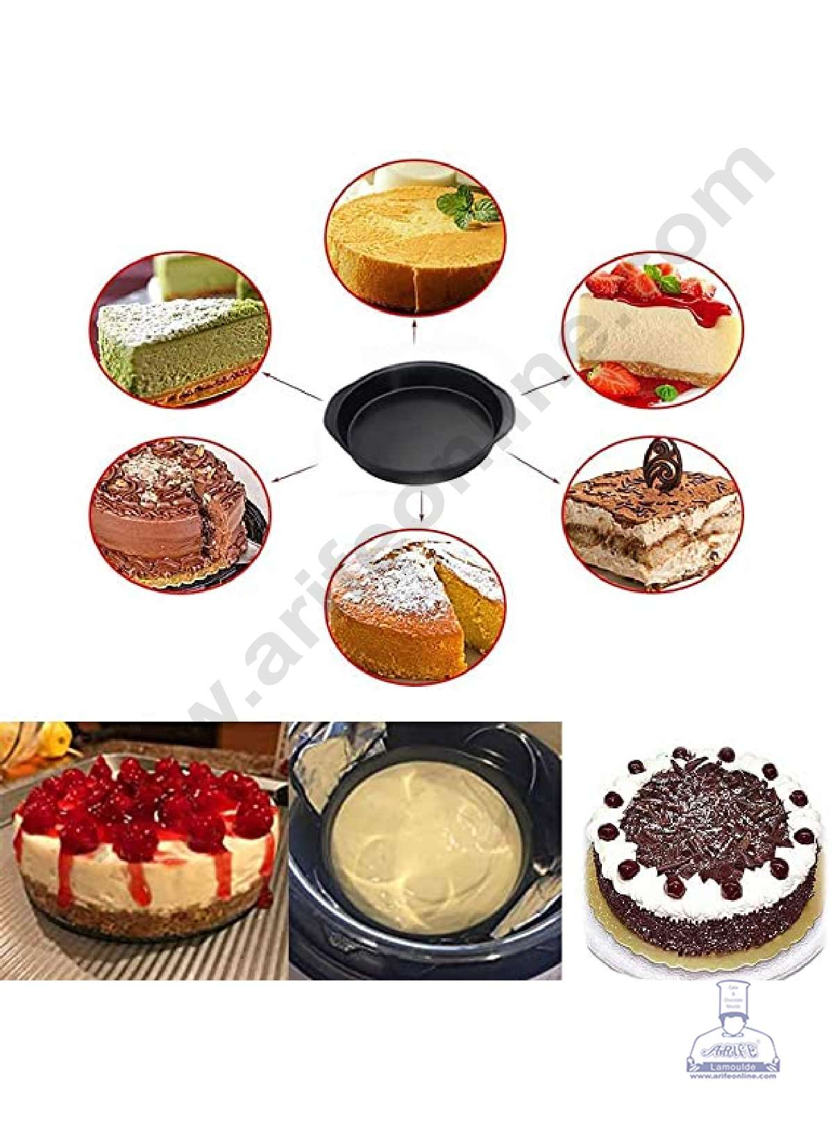 NON - STICK ROUND CAKE MOULD SBNS 003 (MOQ 12 PCS) (OD)