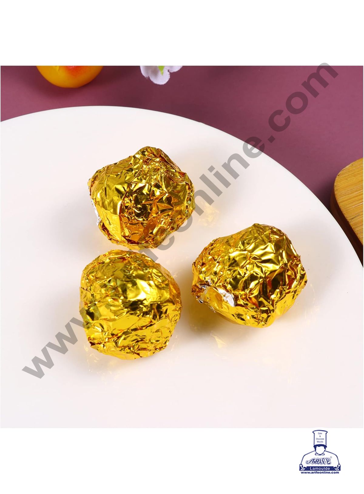 Aluminum Cut Foil Chocolate Wrapper - Multicolor Plan (8cm*8cm) 200 Pcs Pack (MOQ 12 PACK) (IO)