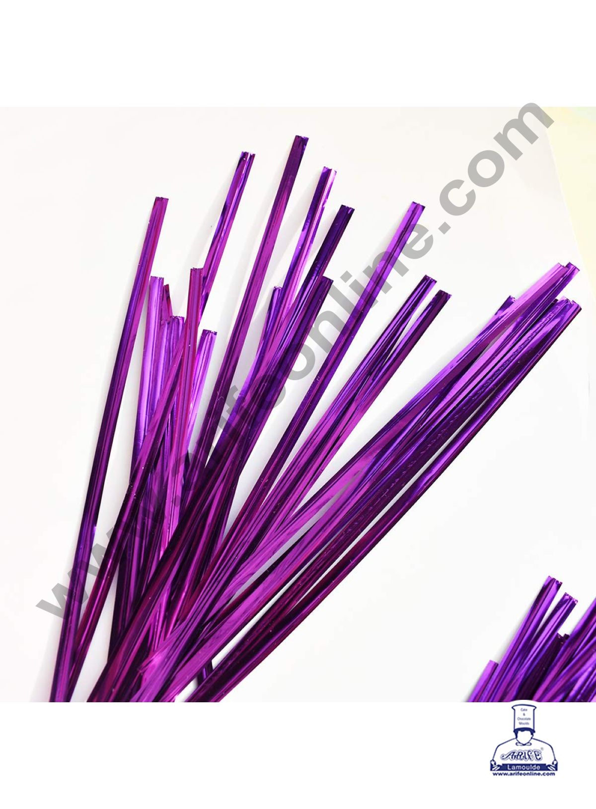 Metallic Twist Ties -Metallic Pink (MOQ 50 PCS)  (L)