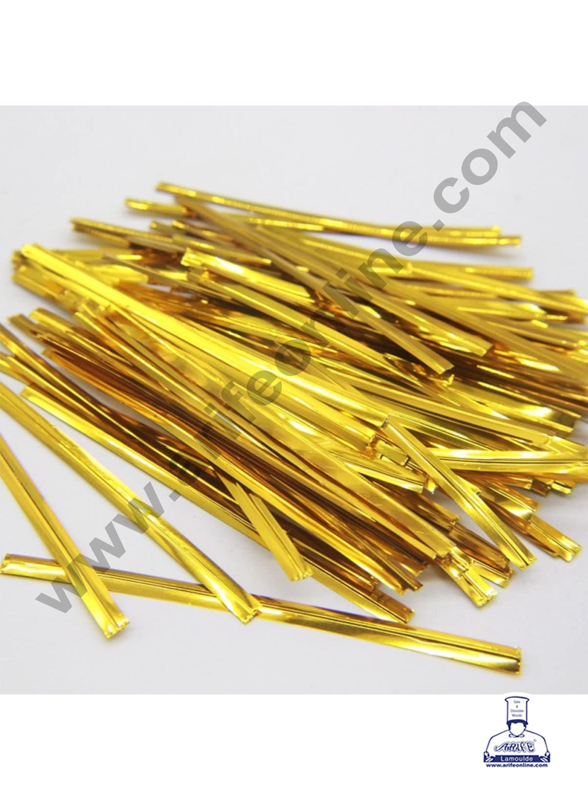 Metallic Twist Ties -Metallic Gold (MOQ 50 PCS)  (L)