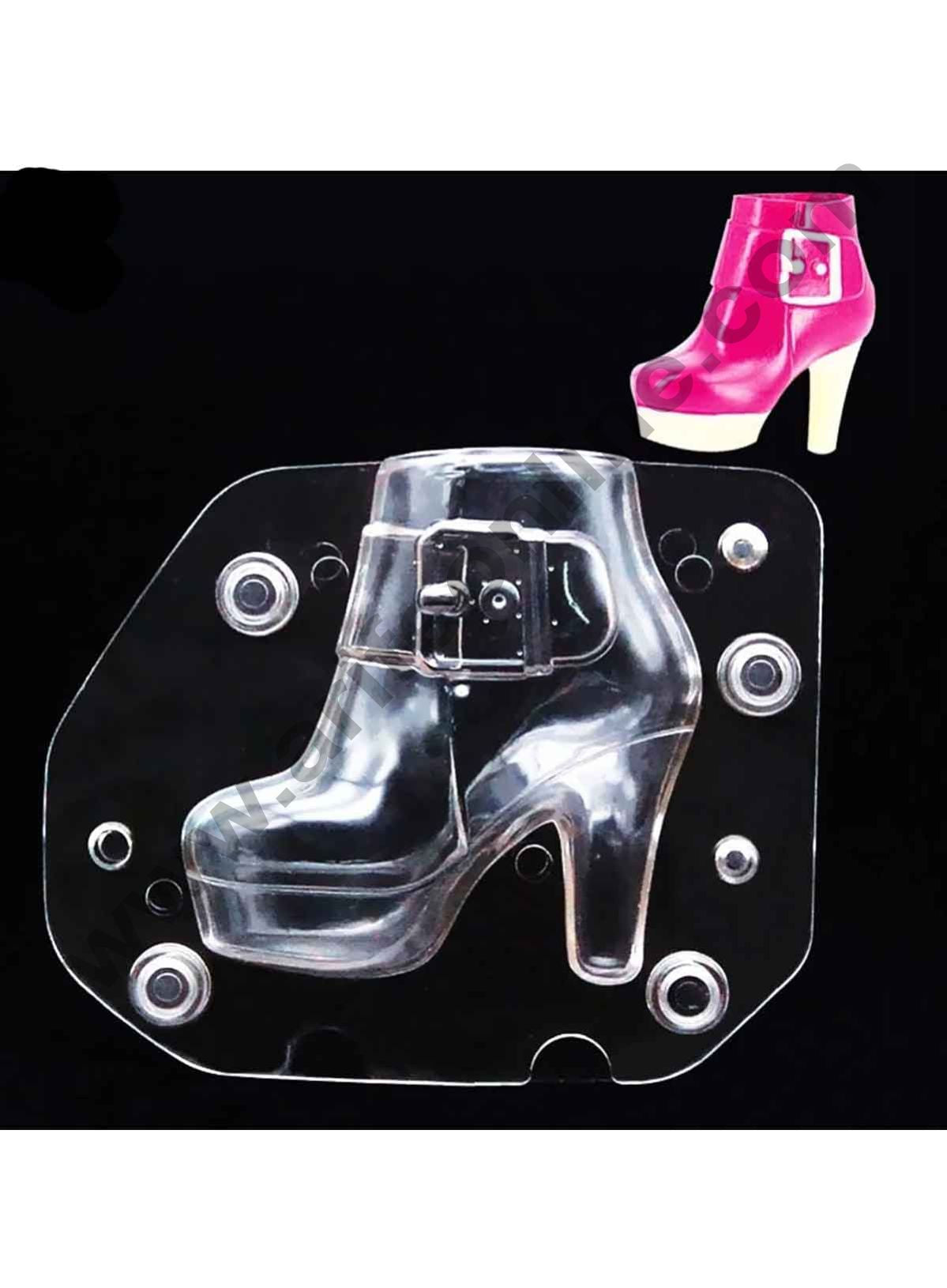 Cake Decor Polycarbonate 3D Ladies Boot Chocolate Mold Cake Decorating Chocolate Mould Tools