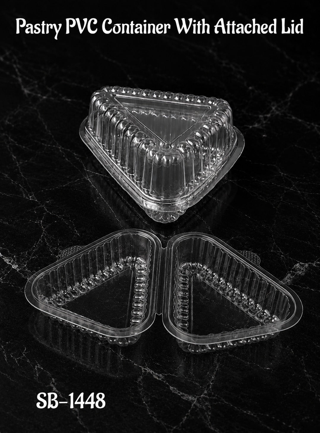 Pastry PVC Container With Attached Lid | Mini Dessert Package