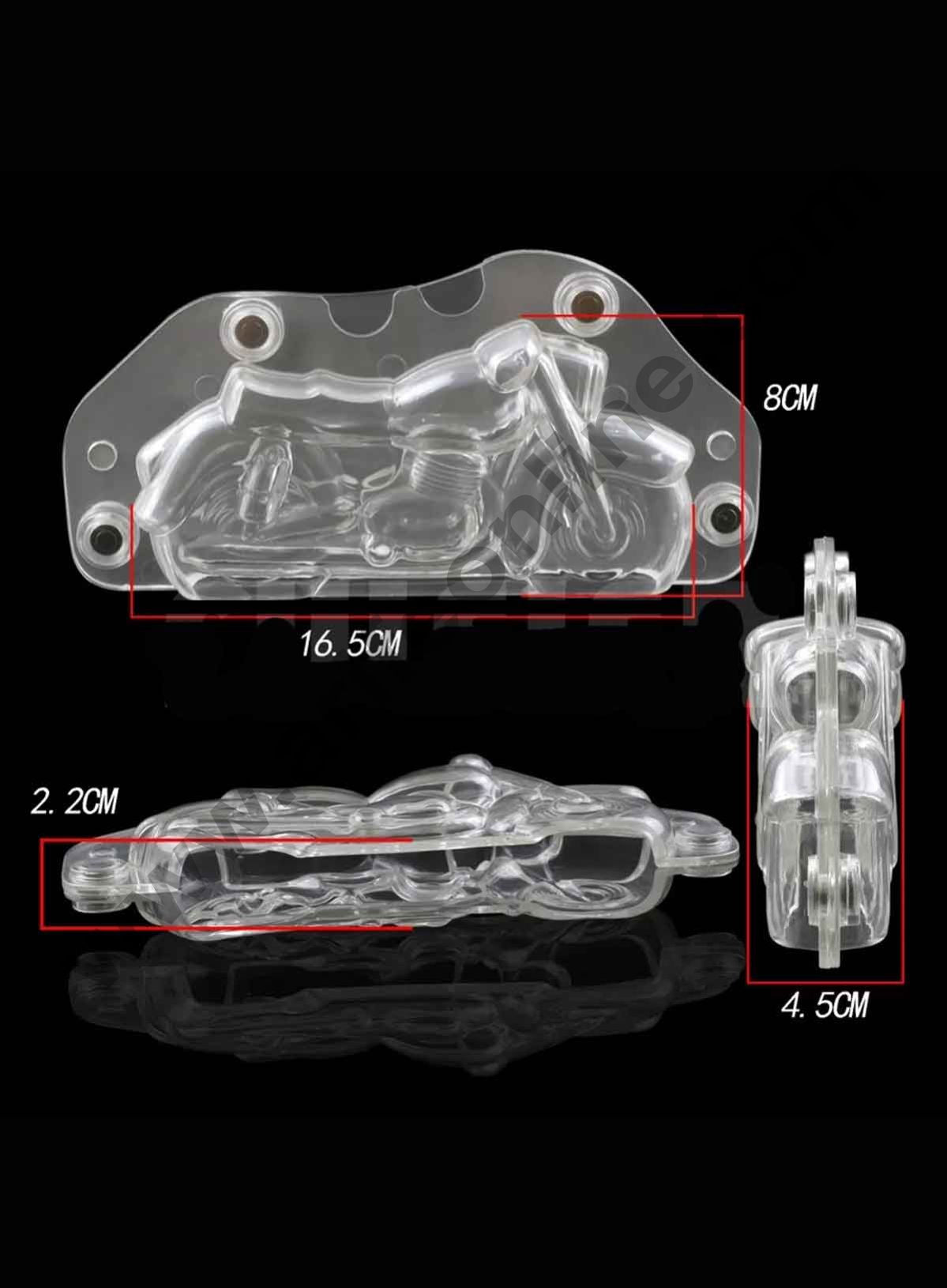 Cake Decor Polycarbonate 3D Bullet Bike Chocolate Mold Cake Decorating Chocolate Mould Tools