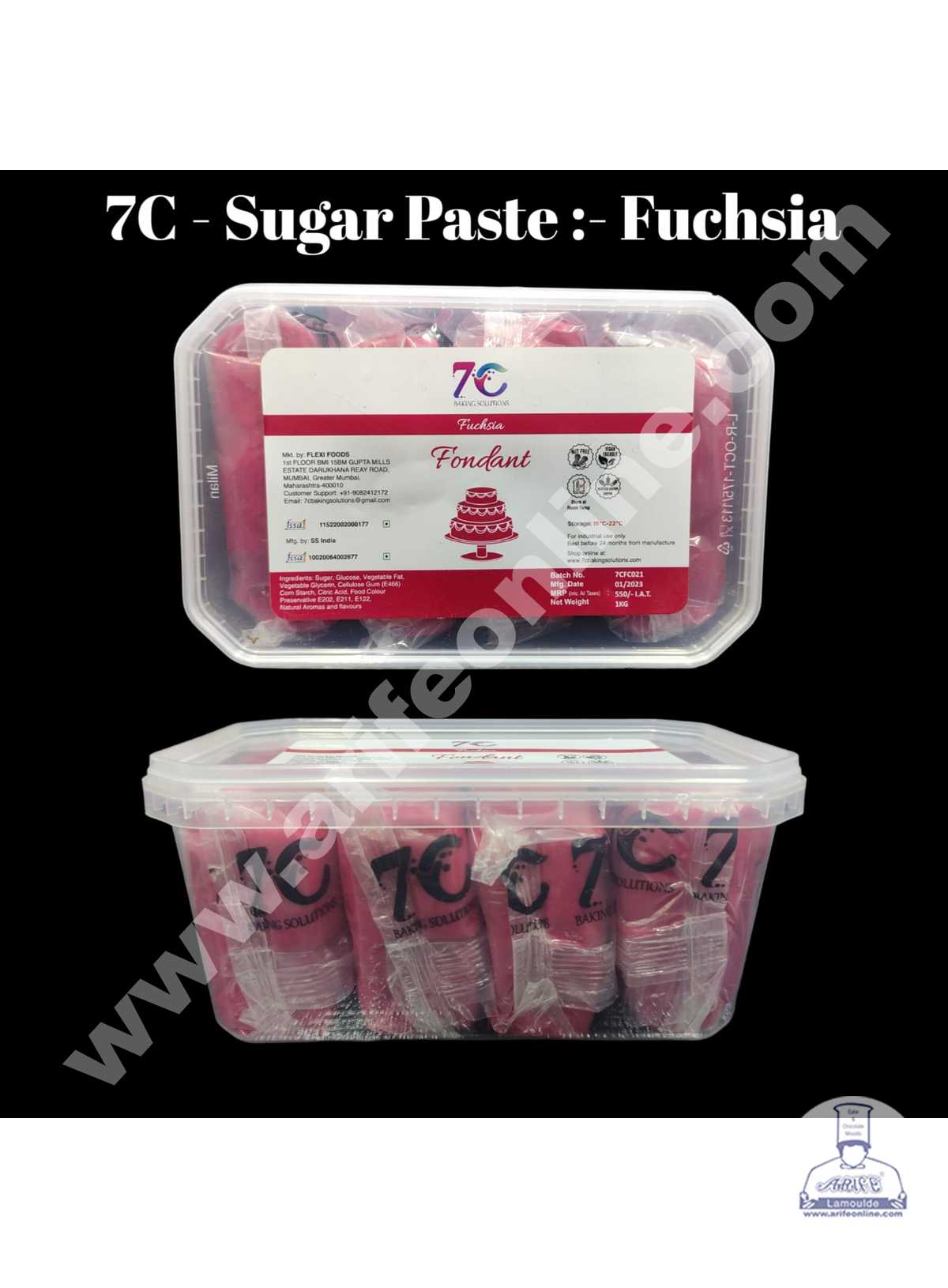 7C Fondant - Fuchsia (1 KG)