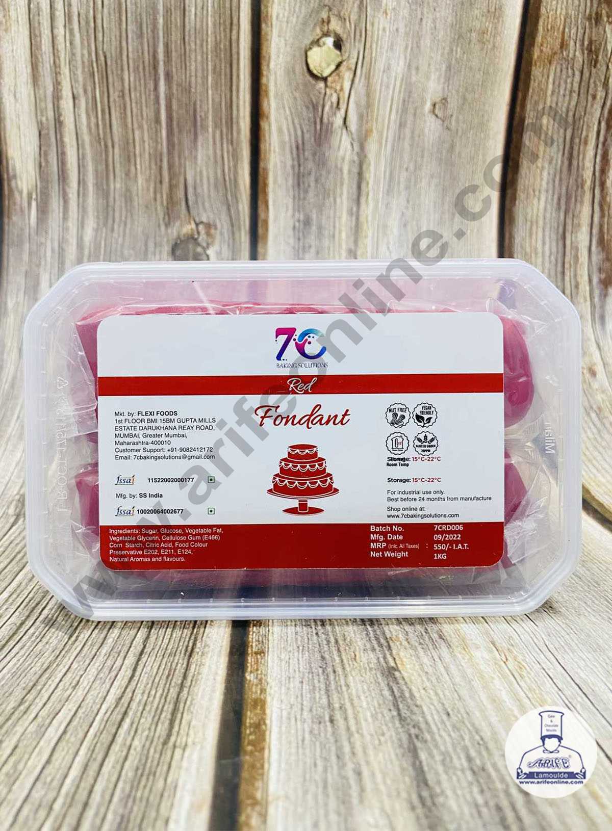 7C Fondant - Red (1 KG)