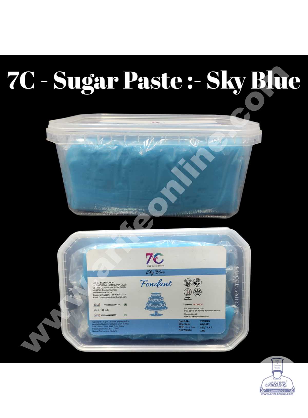 7C Fondant - Sky Blue (1 KG)