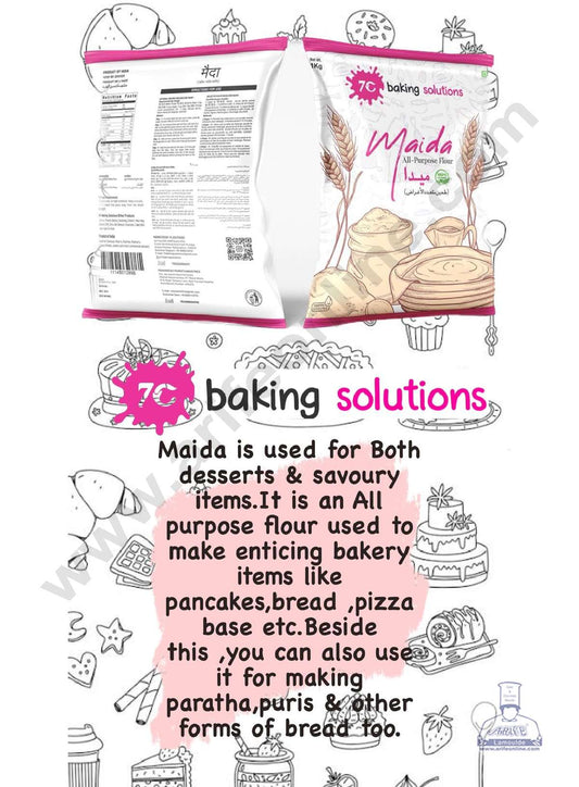 7C Maida All Purpose Flour [1 Kg Pack] {25Kg Per Bag} (MOQ 1 Bag) (MI)