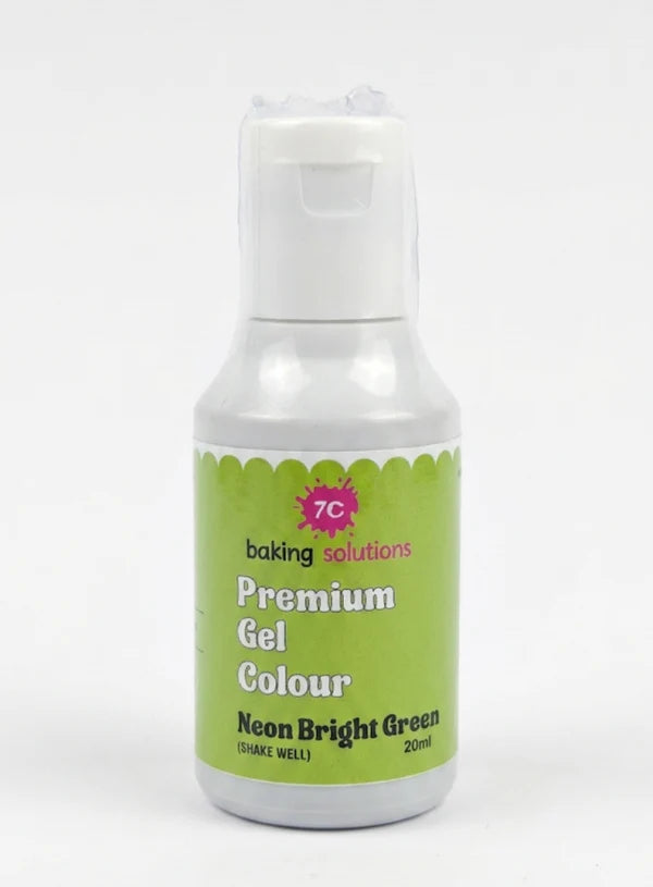 7C Edible Premium Gel Colour Neon Bright Green - 20ml (7C-NBright-Green)  (MOQ 12 PCS) (RA.24)