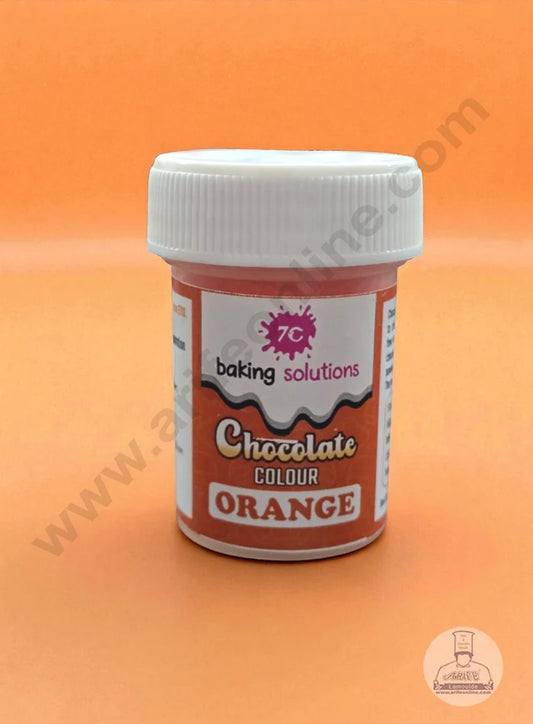 7C Edible Chocolate Colour Powder – Orange (5g) | Food Colour for Chocolates, Cakes & Desserts (MOQ 12 PCS) (FO.2)