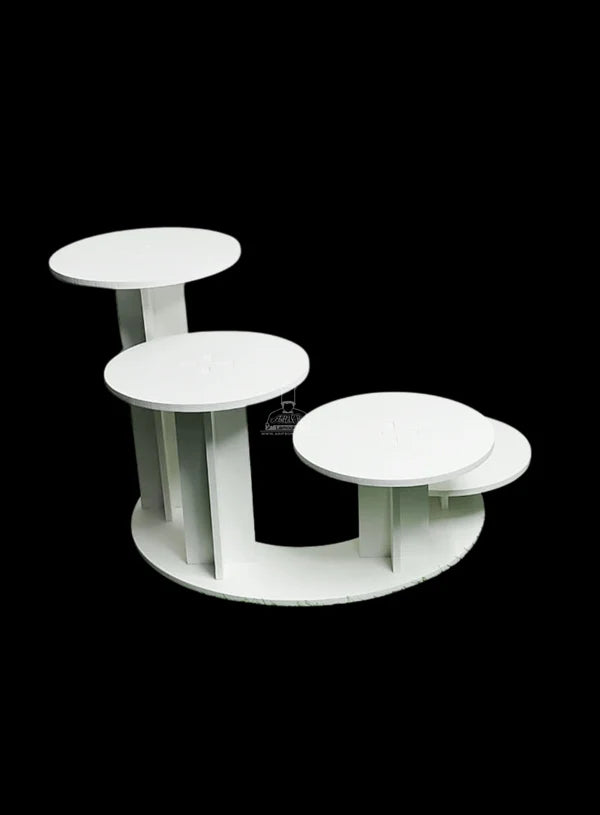 4-Tier Cascading Staircase Cake Stand Set | 1 Piece Pack | (MOQ 12 PCS)