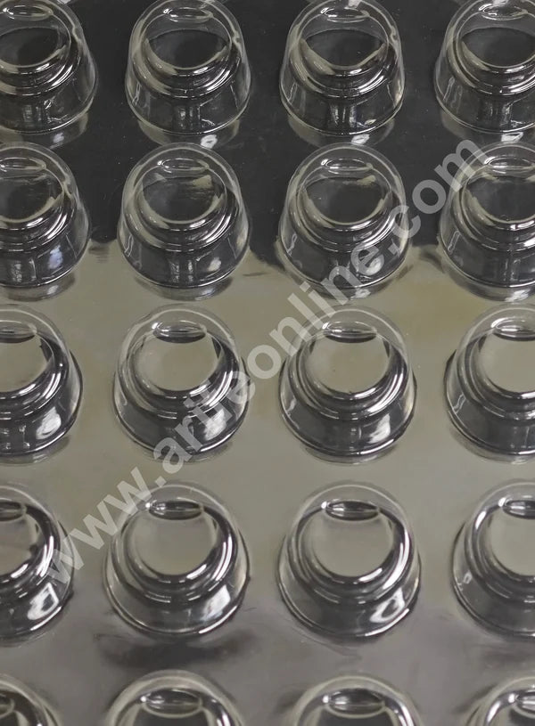 Clear Plastic PVC Round Chocolate Design Chocolate Mould – 48 Cavity | Round Shape Polycarbonate Mold (MOQ 50 PCS) (RE)