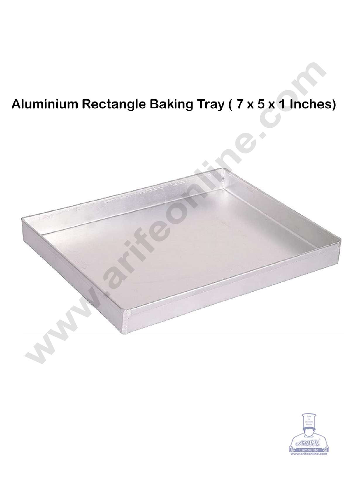 Aluminum Rectangle Cake Mould Baking Tray - (7 x 5 x 1 inches) (MOQ 12 PCS)