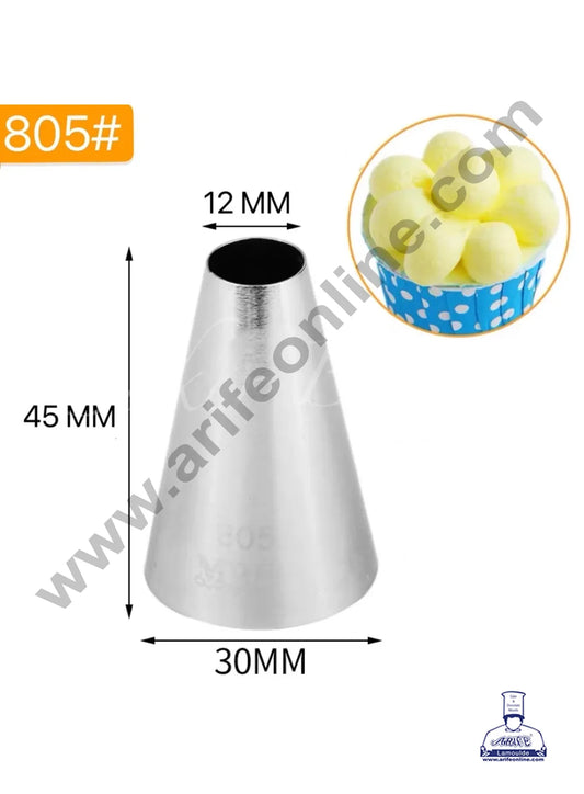 MRF Icing Nozzle no 805 | Round Piping Nozzle for Cake & Cupcake Decoration (MOQ 50 PCS)