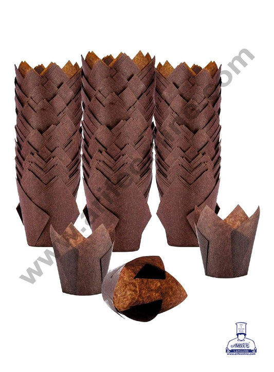 Novacart Bake & Serve Paper Baking Mould - Tulip Cup Shaped Muffin Mould 230 Pcs ( SB-G9F-Tulip )  (MOQ 500 PCS)