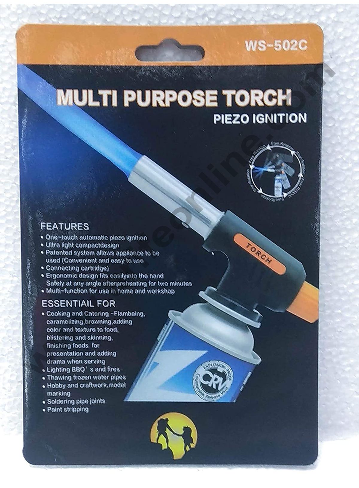 Cake Decor Multi Purpose Blow Torch Culinary Torch - Kitchen Cooking Butane Torch - BBQ and Baking, DIY - Butane Gas Not Included