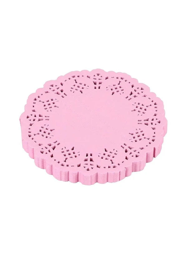 3.5 inch Paper Doilies | Round Placemats | Decorative Accessories | Disposable Paper Mats - Pink (100 pcs Pack) (MOQ 12 PACK)