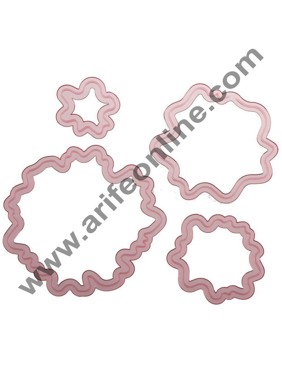 Cake Decor  Whimsical Peony Peonies Flower Cutter Set of 4 cutters for rolled fondant and gum paste